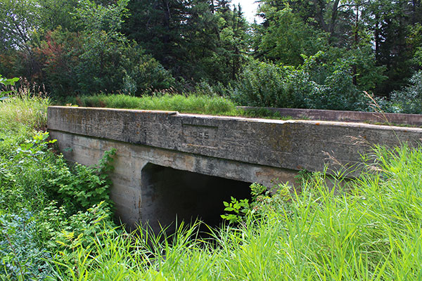 Concrete culvert bridge no. 1178 in Roseisle