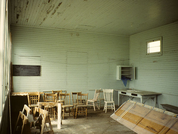 Interior of the former Sandridge School