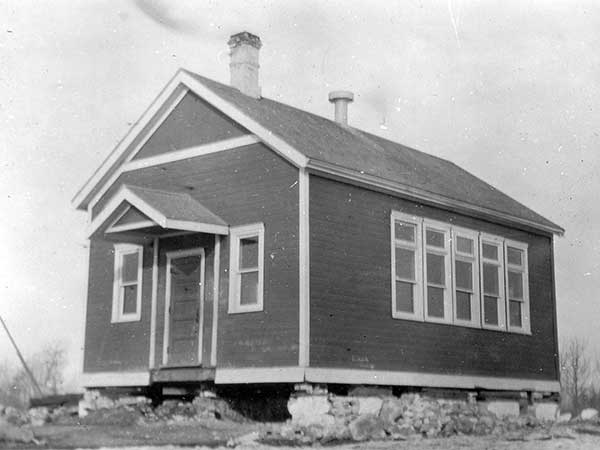 The original Sandy Lake School, later the Pulvers Lake School