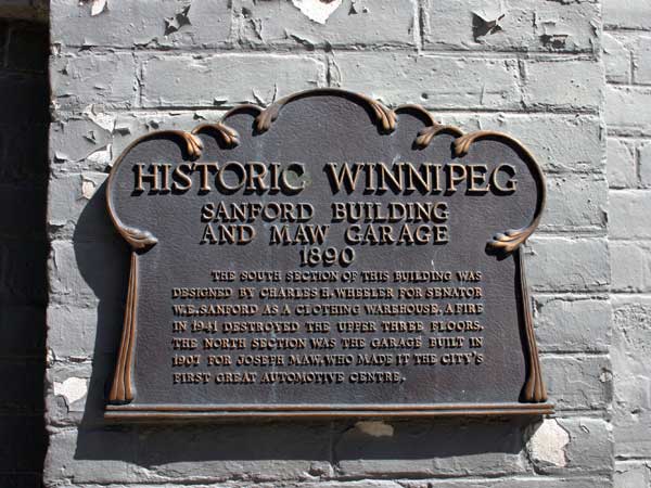 Sanford Building commemorative plaque
