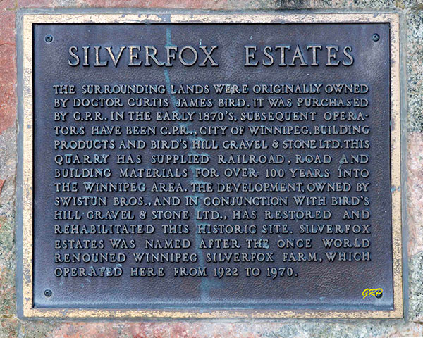 Silver Fox Estates commemorative monument