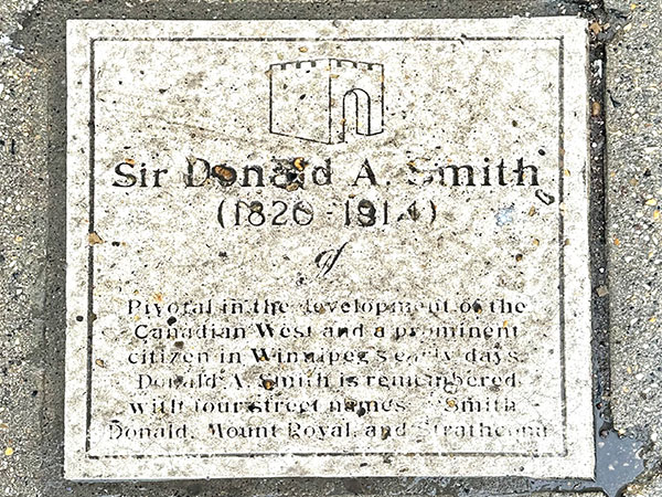 Sir Donald A. Smith Plaque