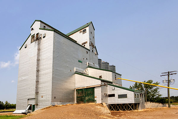 The former Manitoba Pool grain elevator in Souris