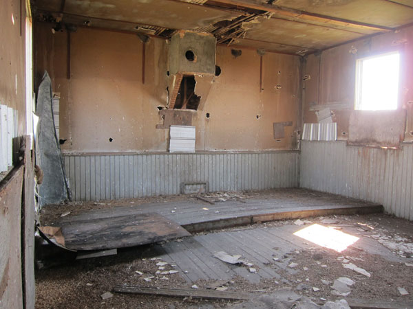 Interior of the former Sourisford School building