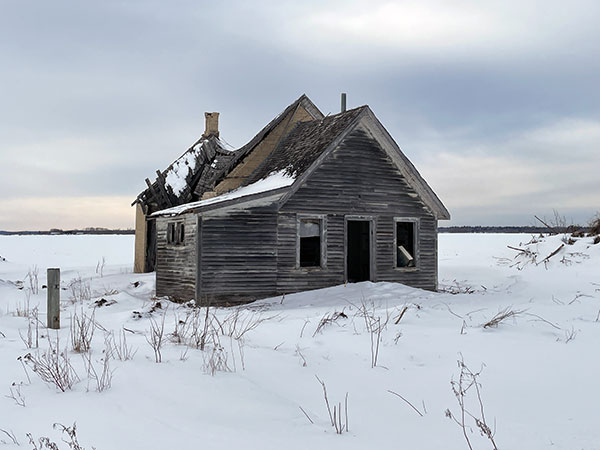 The former Spruce Bluff School building