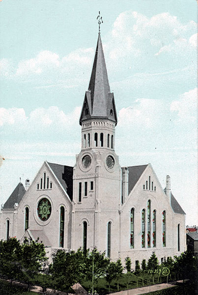 Postcard view of St. Andrew’s Presbyterian Church