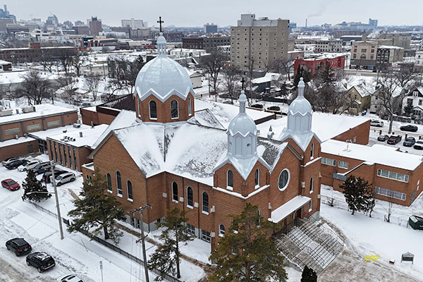 Aerial view of St. Andrew’s Ukrainain Catholic Church