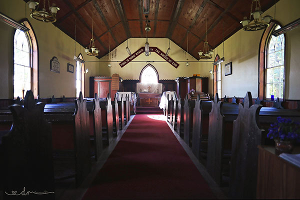 Interior of St. Anne’s Anglican Church at Poplar Point
