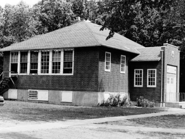 Starbuck High School, located immediately east of the Consolidated School building, later used for lower grades and as a senior centre, demolished in the 1990s