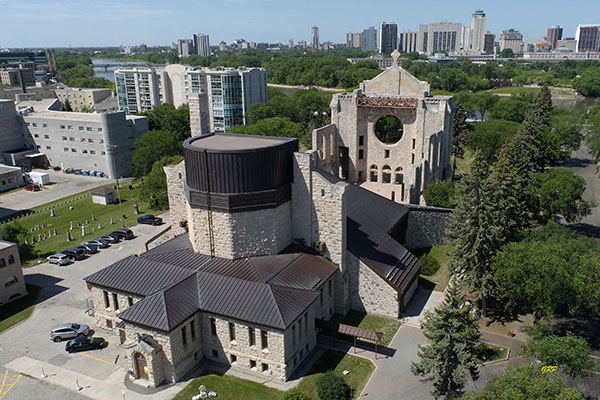 Aerial view of St. Boniface Cathedral