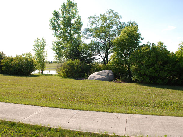 Commemorative monument in the St. Boniface Industrial Park