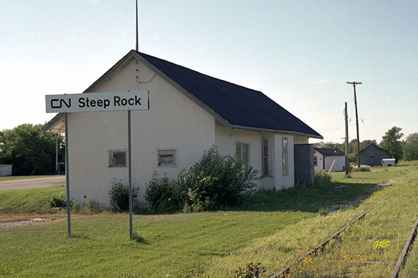 The former CNR station at Steep Rock