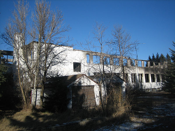 The former Ste. Marie Convent after the fire