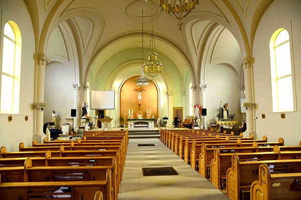 Interior of St. Hyacinthe Roman Catholic Church at La Salle