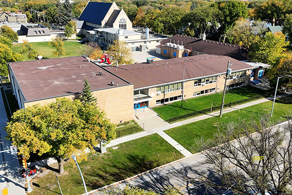 Aerial view of St. Ignatius School