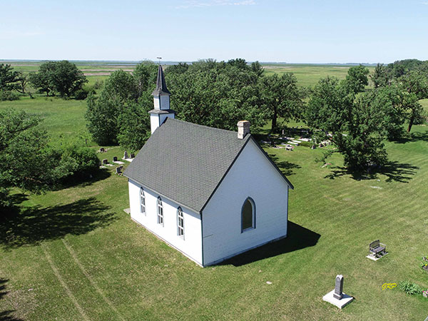Aerial view of St. James Anglican Church