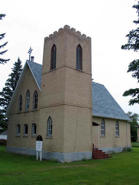 Front view of St. John’s Anglican Church in Bethany
