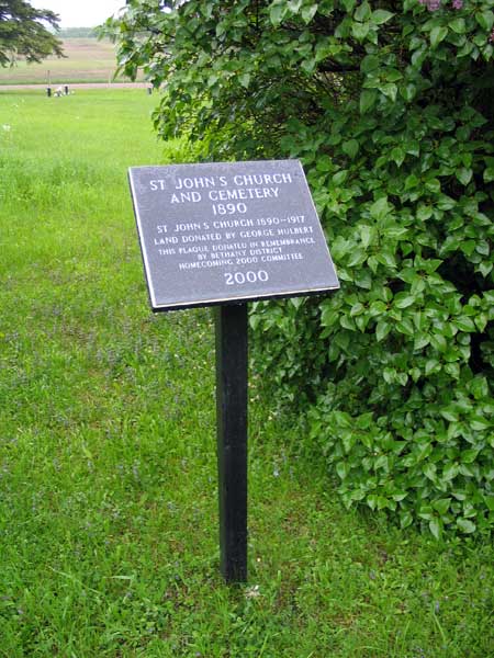 St. John’s Cemetery plaque