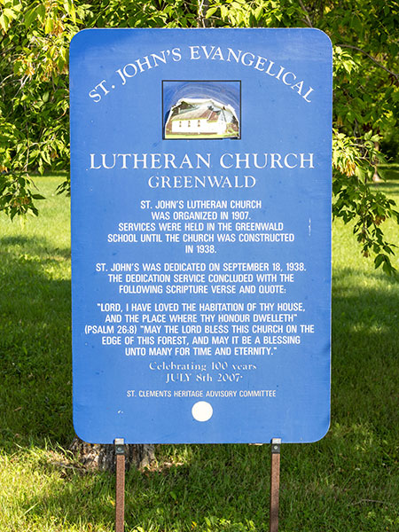 St. John&rsquo;s Evangelical Lutheran commemorative sign