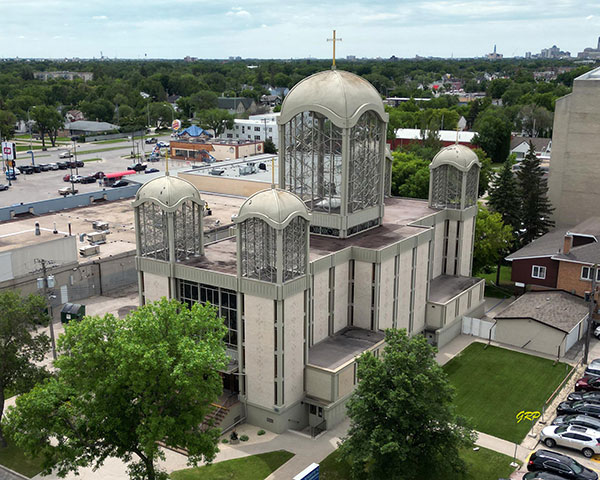 Aerial view of St. Joseph’s Ukrainian Catholic Church