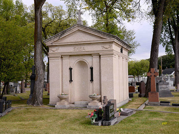 Shea mausoleum in St. Mary’s Cemetery