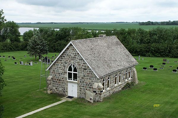 Aerial view of St. Mary St. Alban Anglican Church