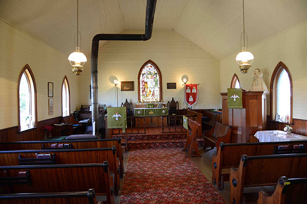 Interior of St. Matthew’s Anglican Church at Cloverdale