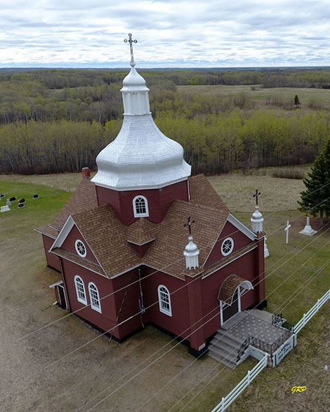 Aerial view of St. Michael’s Ukrainian Catholic Church