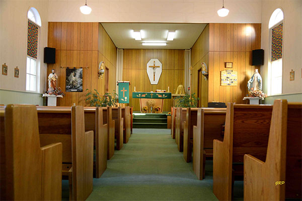 Interior of St. Paul’s Roman Catholic Church at Starbuck