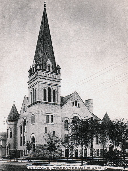 Postcard view of St. Paul’s Presbyterian Church