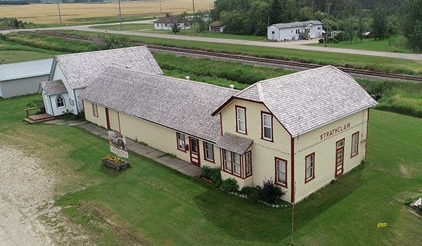 Aerial view of the Strathclair Museum