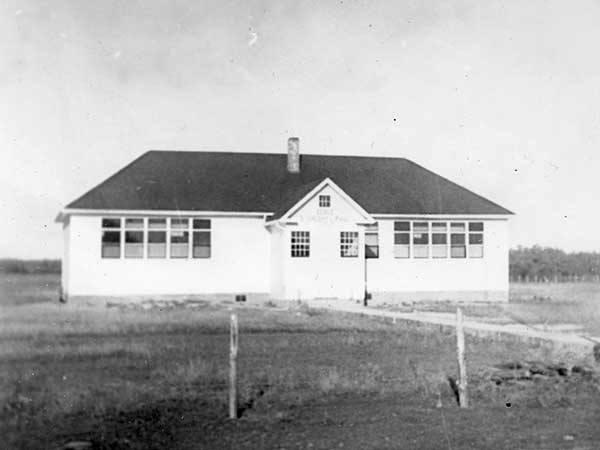 The original St. Vincent de Paul School, moved to a new site and expanded with a second classroom in 1942