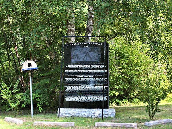 Commemorative monument at the site