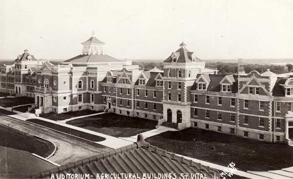 Auditorium and residences of the Manitoba Agricultural College