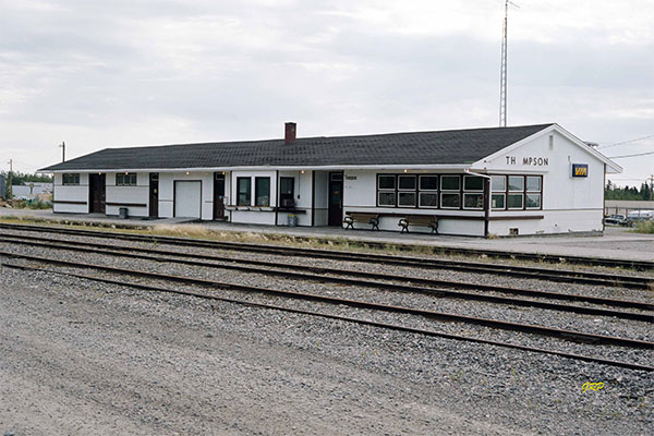 Canadian National Railway station at Thompson
