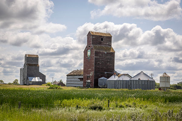 Former Manitoba Pool grain elevator A at Tilston