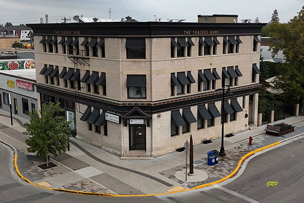 The former Trader’s Bank Building at Selkirk