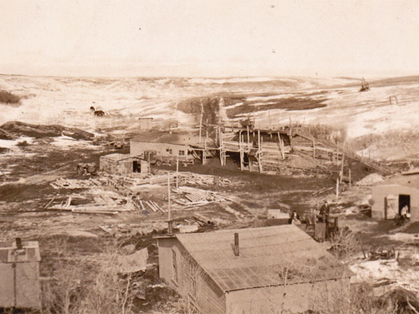 Former Turtle Mountain coal mine site