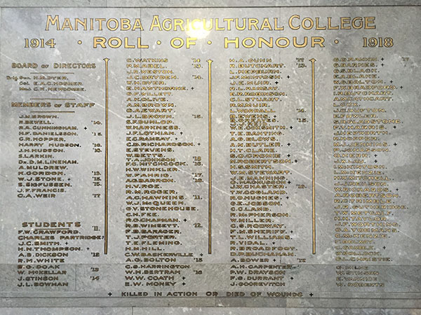 Manitoba Agricultural College War Memorial