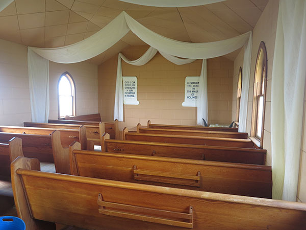 Interior of Union Point United Church