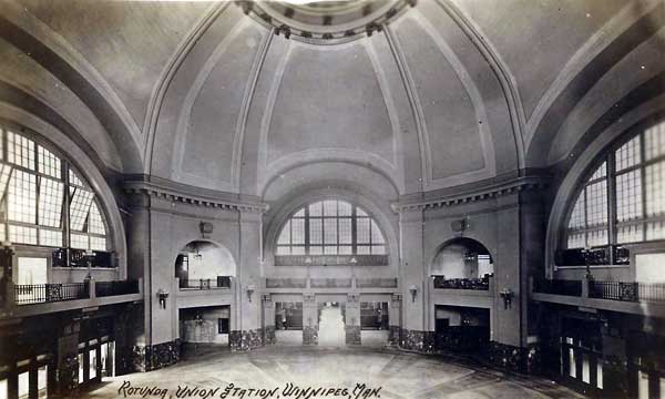 View of the Union Station rotunda, taken by the Winnipeg Sales Company