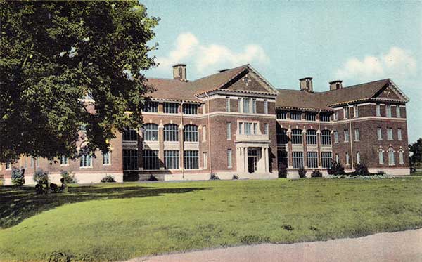 Postcard view of the Valleyview Building, opened in 1925 and closed in 1992