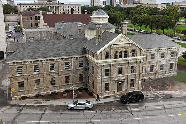 Aerial view of Vaughan Street Gaol