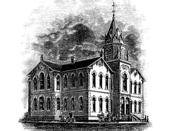Architectural drawing of Central School No. 1, later known as Victoria School