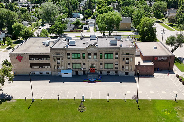 Aerial view of the former Victoria School