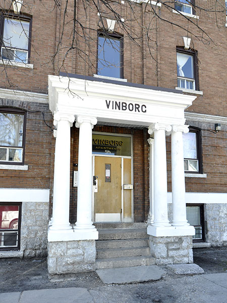 Entrance to Vinborg Apartments