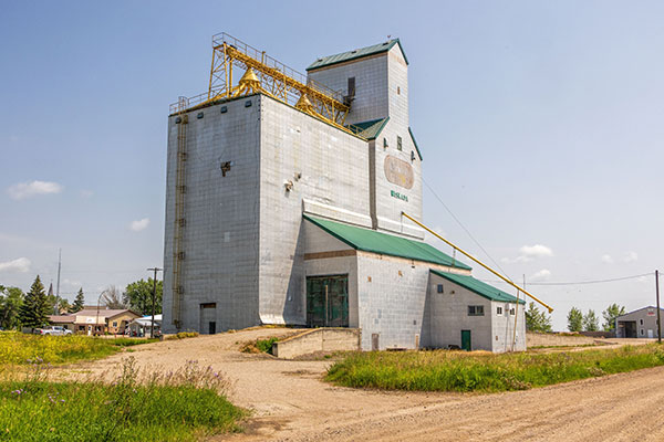 Former Manitoba Pool grain elevator at Waskada