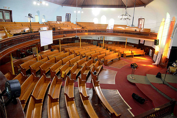 Interior of the former Wesley Methodist Church