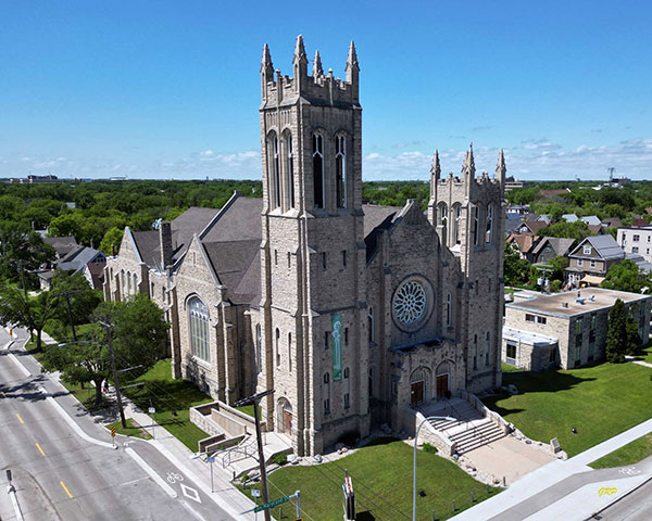 Aerial view of Westminster United Church