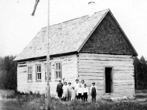 The original Whitemouth Lake School building